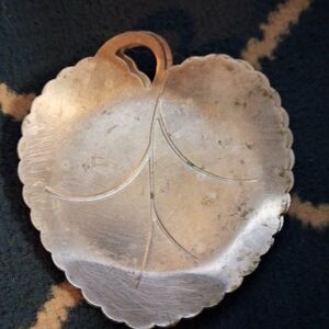 Silver Leaf-Shaped Trinket Dish